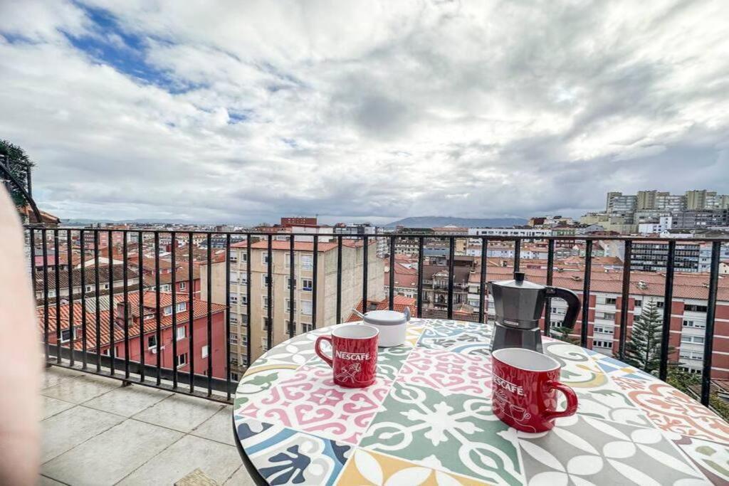 Acogedor Loft Con Vistas A La Ciudad Santander Exterior foto